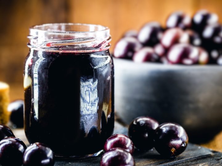 Purple grapes prepared as a sweet grape flavour reference